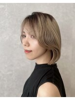 アース 三軒茶屋店(HAIR&MAKE EARTH) 三軒茶屋_レディース_ハイトーン_顔まわり_ボブ_ミディアム_小顔