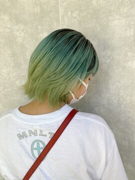 シード 成増 下赤塚店(ced.) 【ced.】ターコイズ×グラデーションカラー×外はね