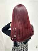 《Anli KANAKO》ワインレッド ブリーチ1回 ボルドーカラー