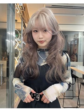 ラ キング(LA KING) ルーツカラーミルクティー×裾カラー