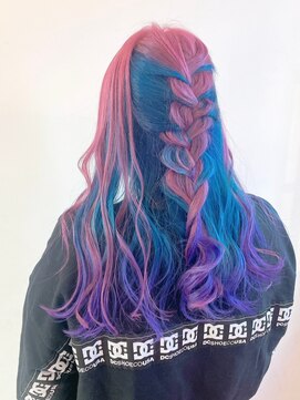 ヘアカラーファクトリー 原口☆ハロウィン*ゆめかわ3色カラー☆福岡久留米