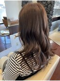 ココアブラウン×コテ巻き