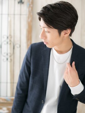 モッズヘア メン 仙台愛子駅前店(mod's hair men) 七三分けコンマバング/清潔感スーツナチュラルショート仙台愛子