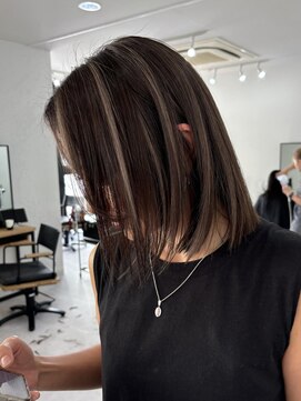 ウル 岡山駅店(ULu.) ハイライトハイトーンダブルカラー20代30代40代ULu岡山