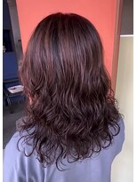 トータルヘアサロンカマダ&nbsp;デジタルパーマ＋ラベンダーブラウン