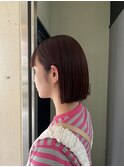 大人ボブ_ボブ_レッドブラウン