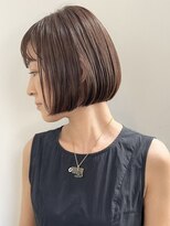 オーソ(AUTHO)&nbsp;ショートボブ/ネビージュ/小顔/前髪/白髪/白髪ぼかし/a