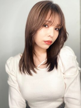 カバーヘア ブリス 志木南口駅前店(COVER HAIR bliss) 韓国風艶髪マロンベージュ姫カットレイヤーp1志木20代30代40代