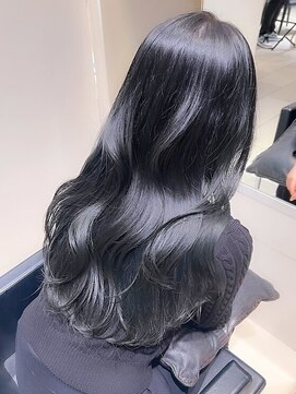 ロングヘア*巻き髪ロング*レイヤーカット*黒髪*髪質改善