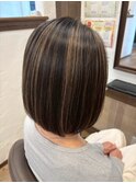 ハイライトバレイヤージュダブルカラーケアブリーチ20代30代