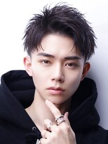 リップス 表参道店(LIPPS) ツーブロック刈り上げ黒髪短髪アップバングショート
