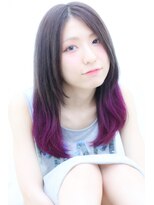 ブルーフェーセス 表参道(blue faces) 『blue faces』パープルグラデーション セミロング