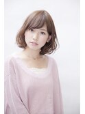 ゆるふわパーマ/大人かわいい/ふわミディ/顔まわりカット