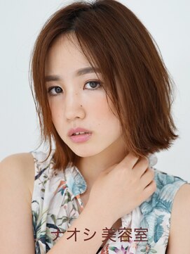 ナオシ トレス 富雄店(nao*c tres) 【奈良/富雄nao*c】切りっ放し☆ミディアムヘアの外ハネボブ