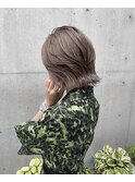 レイヤーbob レイヤーカット　グレージュ ミルクティーブラウン