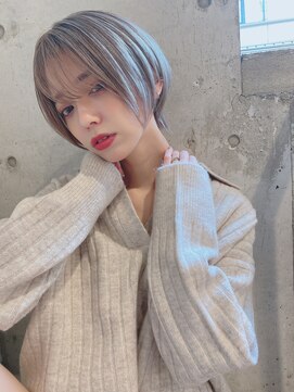 ルービック 梅田茶屋町(Rubik) 大人可愛いミルクティーグレージュショートボブ
