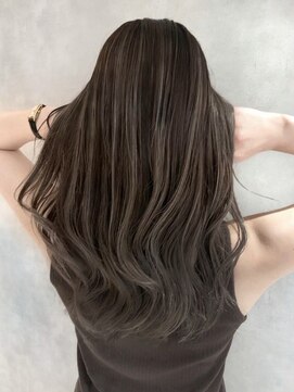 アンド(ANDO) 【ボブ】大人ハイライト オリーブカラー 白髪ぼかし