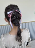 編みおろしハイポニー