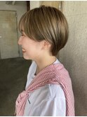 シアーメルティカラーオリーブ似合わせカットマッシュショート