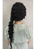 サイド寄せ編み込み編みおろしアレンジ☆☆