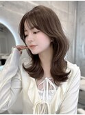 ナチュラル可愛いくびれミディアム*透明感チョコレートカラー
