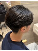 センターパート×ニュアンスパーマ