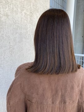 フロア(FLOOR) 切りっぱなし/ボブ/ブラウンベージュ