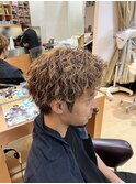 ブリーチ毛×波巻きパーマ☆