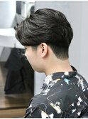 ブルーブラック×ニュアンスパーマ