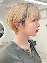 メルバイグラフ 梅田(mel by GRAFF)&nbsp;ショートカットxひし形ショートボブ×前髪あり20代30代40代