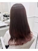 【ピンクグラデーション】（毛先ブリーチ１回）＊rina＊