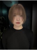 レイヤーボブウルフボブミディアムレイヤー渋谷ブリーチカラー