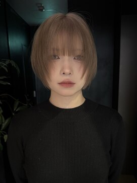 サンクマーケット 渋谷(cinq MARKET) レイヤーボブウルフボブミディアムレイヤー渋谷ブリーチカラー