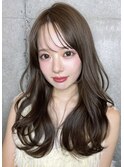ふんわり秋冬透明感アッシュブラウン小顔ナチュラル可愛い