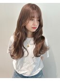 ベージュ/韓国スタイル/レイヤーカット/並木坂/透明感カラー