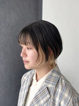 ザザアオヤマ(ZA/ZA AOYAMA) インナーカラー×プチウルフ【表参道/レイヤーカット】
