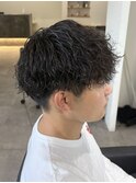 メンズカットパーマ波巻きスパイラルツイストスパイラルパーマ
