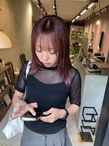 シー(Ciii)&nbsp;stylistイケダ>>ボルドーレッド×ミディアムレイヤー