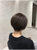 ショートボブ×アッシュカラー