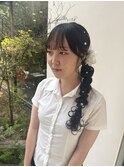 サイド編みおろしアレンジ！