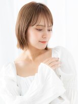 ドクターズ サロン ラブ(Dr's Salon LAB) アッシュブラウン斜めバング切りっぱなしボブm古河20代30代40代