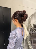 アトレ 福岡大名店(attrait)&nbsp;セミロングのブラウンカラー×透明感トリートメント