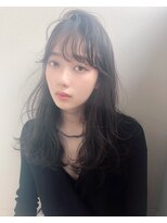 マリアバイアフロート(Maria by AFLOAT) ジグザグバングな小顔ヘアフェザーロング透明感3Dカラー