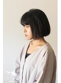 美髪ストレート黒髪フレンチボブ