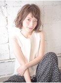 【NORAGINZA 荒木隆広】アッシュベージュ×波打ちウェーブボブ】