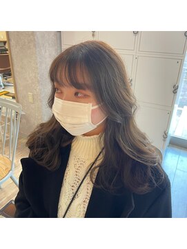 ミニム ヘアー(minim hair) 【minim×高橋】　ブリーチなし外国人ベージュカラー