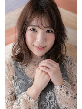 大波純一美容室パーティハン ゆるふあフェミニン