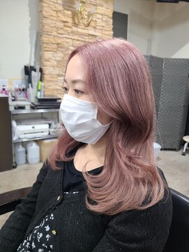 アンク クロス 池袋北口店(ANKHCROSS) ペールピンク/シルキー/セシルカット/池袋