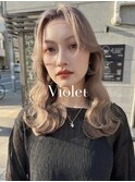 大人韓国ヘアレイヤーカットダブルカラーミルクティーベージュ