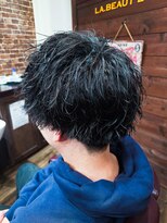 ラボーテイサミヘアーイースト(La.beaut'e ISAMI HAIR EAST) ウルフマッシュパーマハイライト〈理容室〉東浦和メンズ